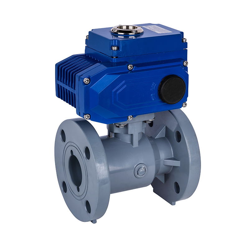 PVC-C D941F-10V 電動法蘭球閥 DN20-300 20A-300A日標