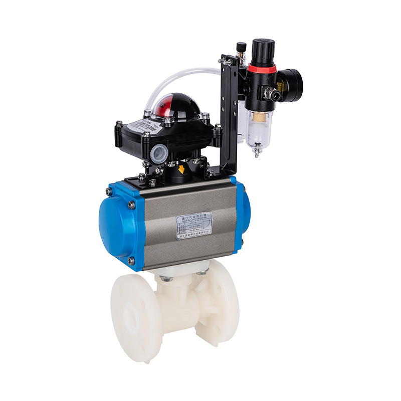 PVDF Q641F-10F 氣動(dòng)法蘭球閥 DN15-300 1/2